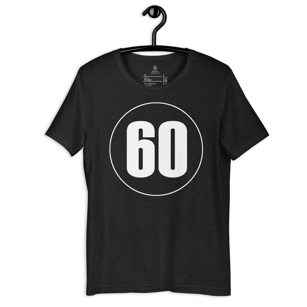 Unisex t-shirt: White on Black 60