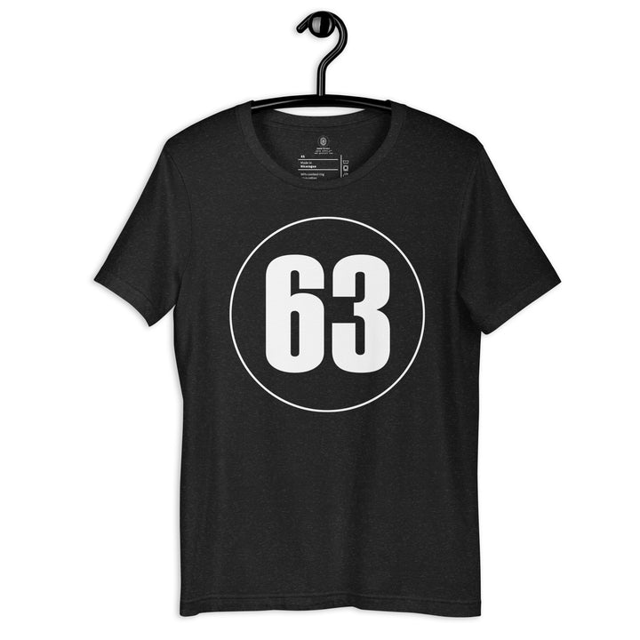 Unisex t-shirt: White on Black 63