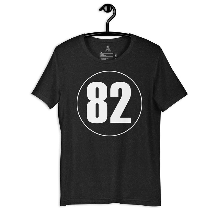 Unisex t-shirt: White on Black 82