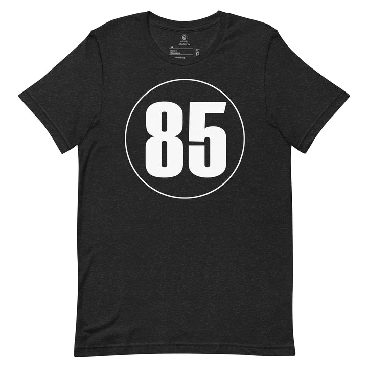 Unisex t-shirt: White on Black 85