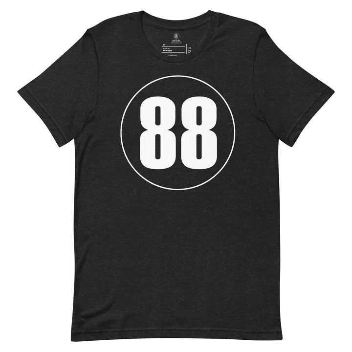 Unisex t-shirt: White on Black 88