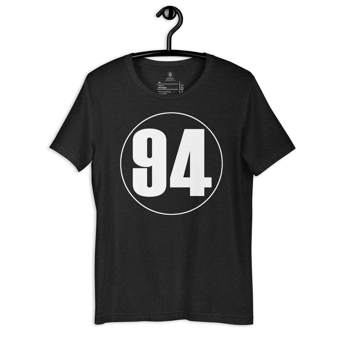 Unisex t-shirt: White on Black 94