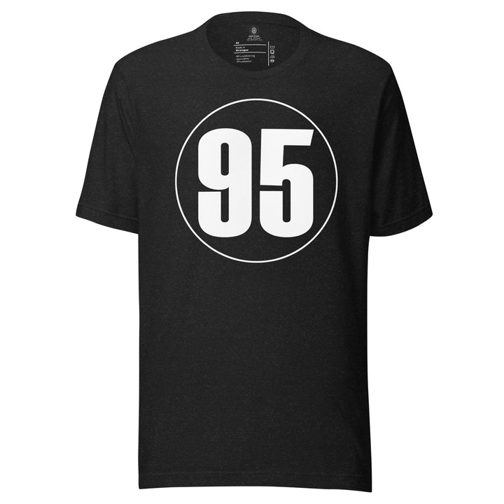 Unisex t-shirt: White on Black 95