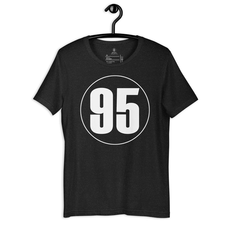 Unisex t-shirt: White on Black 95