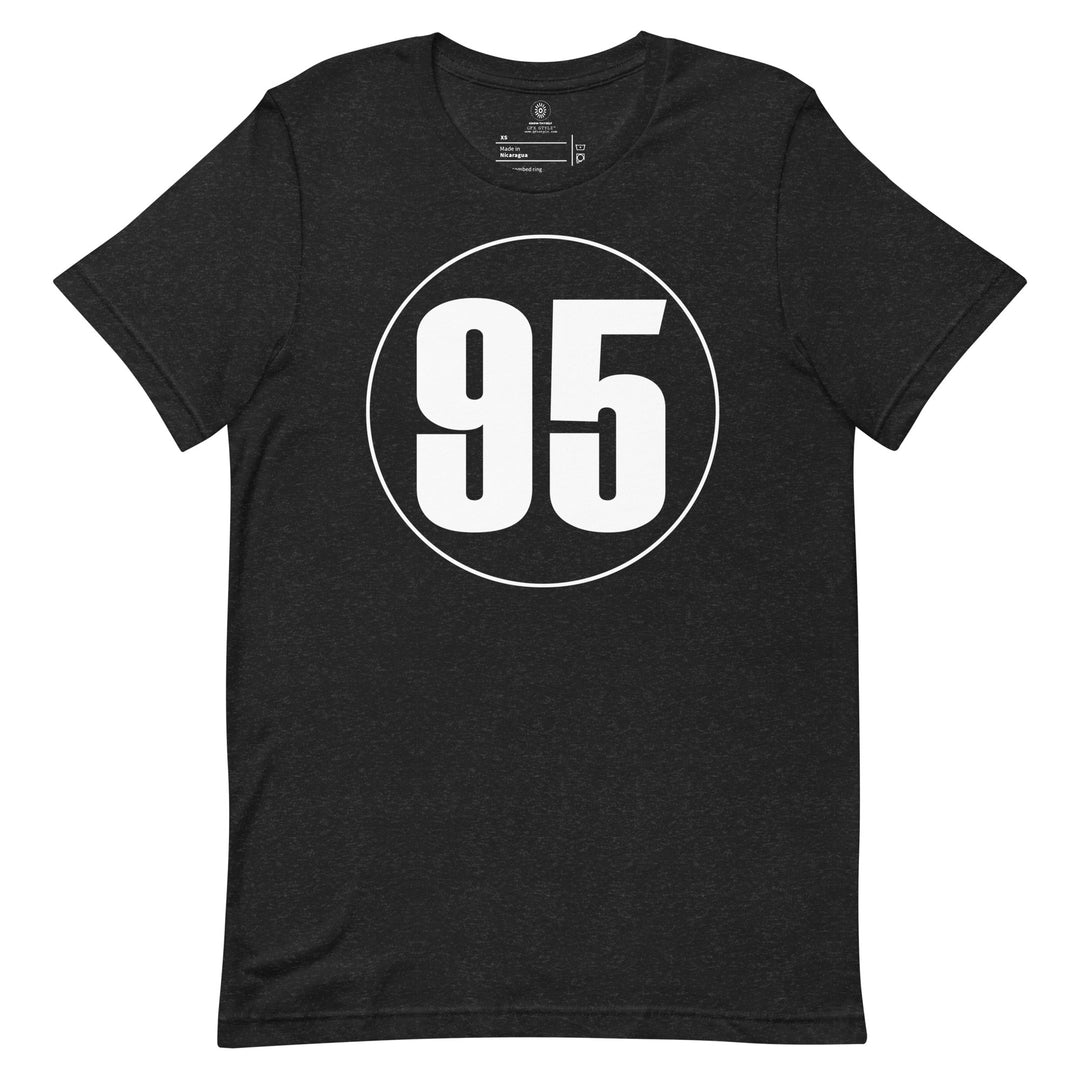 Unisex t-shirt: White on Black 95