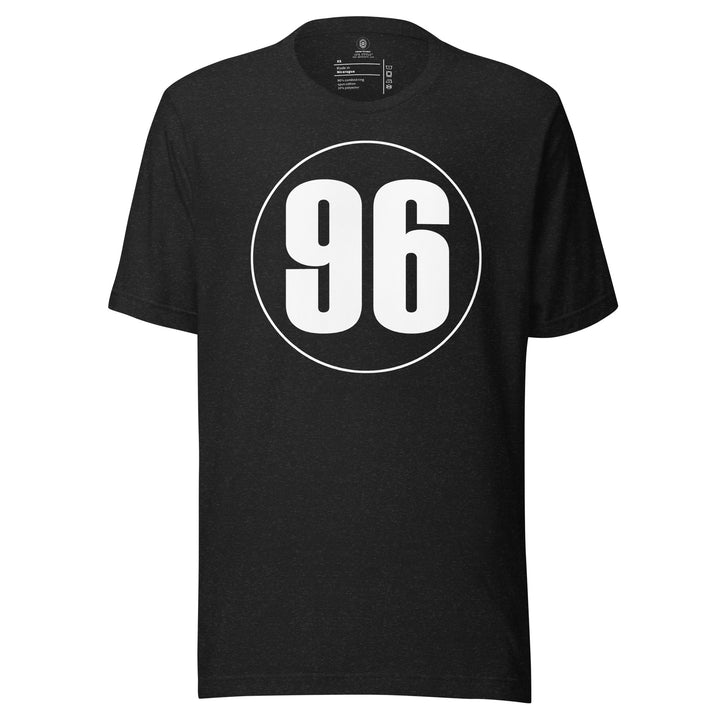 Unisex t-shirt: White on Black 96