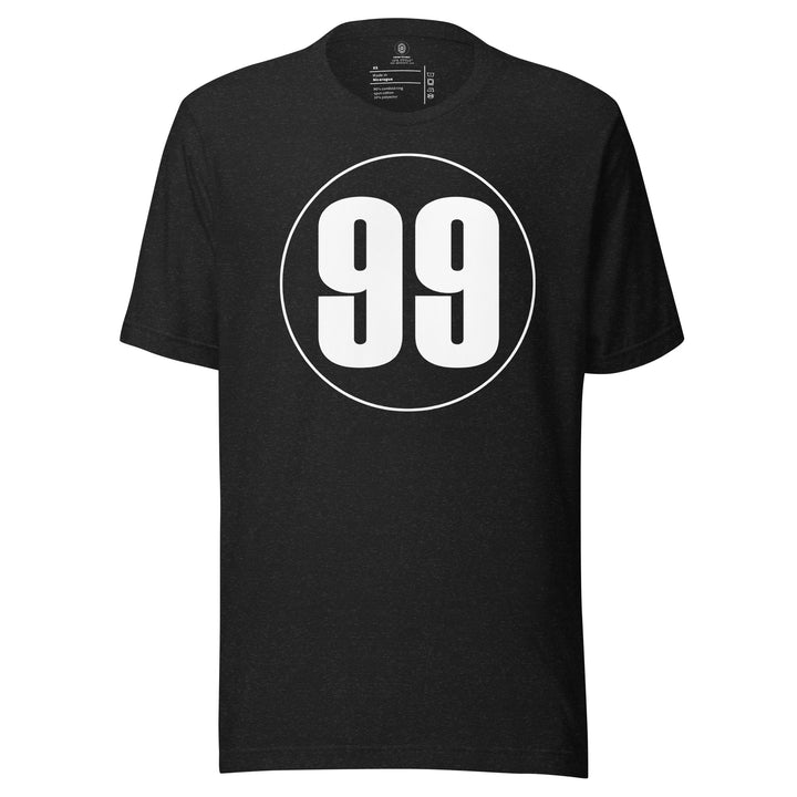 Unisex t-shirt: White on Black 99