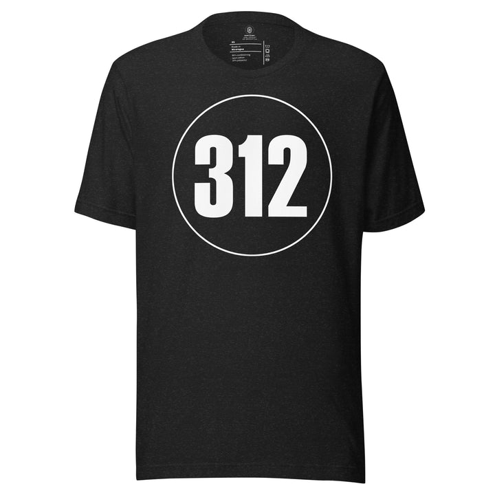 Unisex t-shirt: White on Black 312