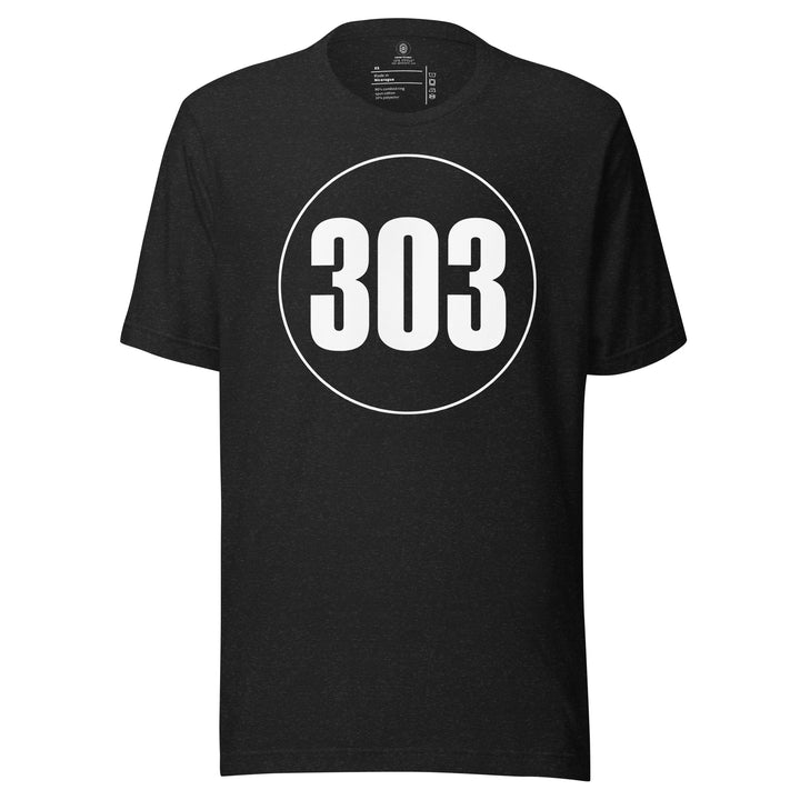 Unisex t-shirt: White on Black 303