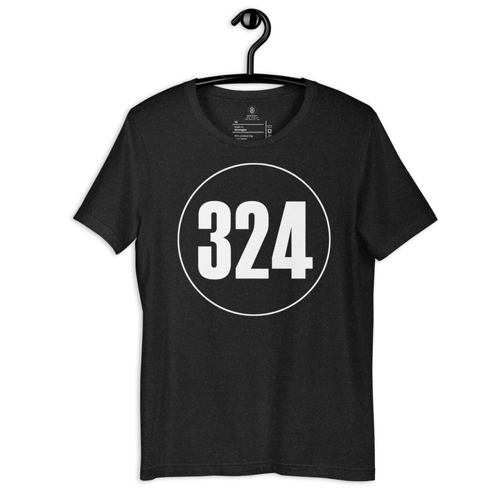 Unisex t-shirt: White on Black 324