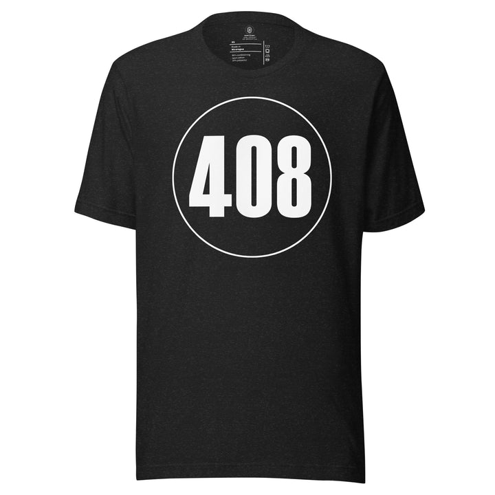 Unisex t-shirt: White on Black 408