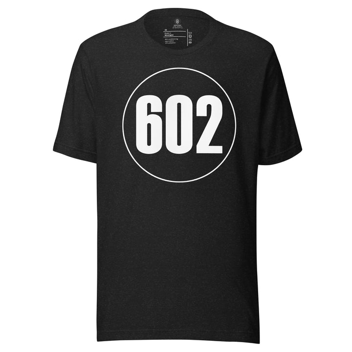 Unisex t-shirt: White on Black 602