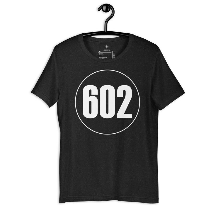 Unisex t-shirt: White on Black 602