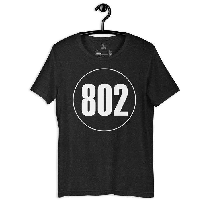 Unisex t-shirt: White on Black 802