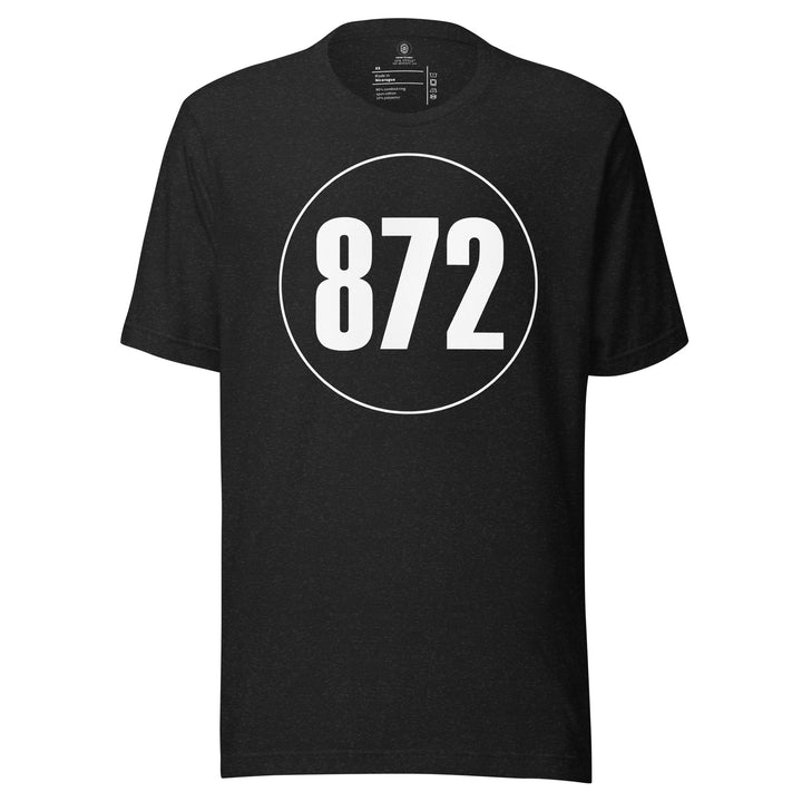 Unisex t-shirt: White on Black 872