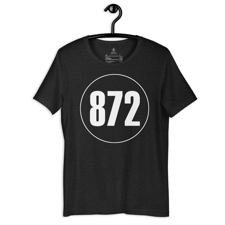 Unisex t-shirt: White on Black 872