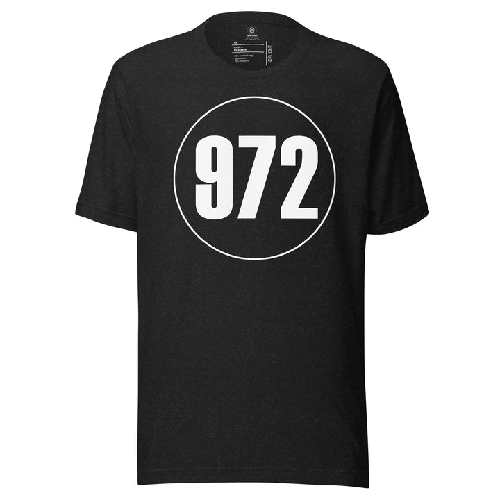 Unisex t-shirt: White on Black 972