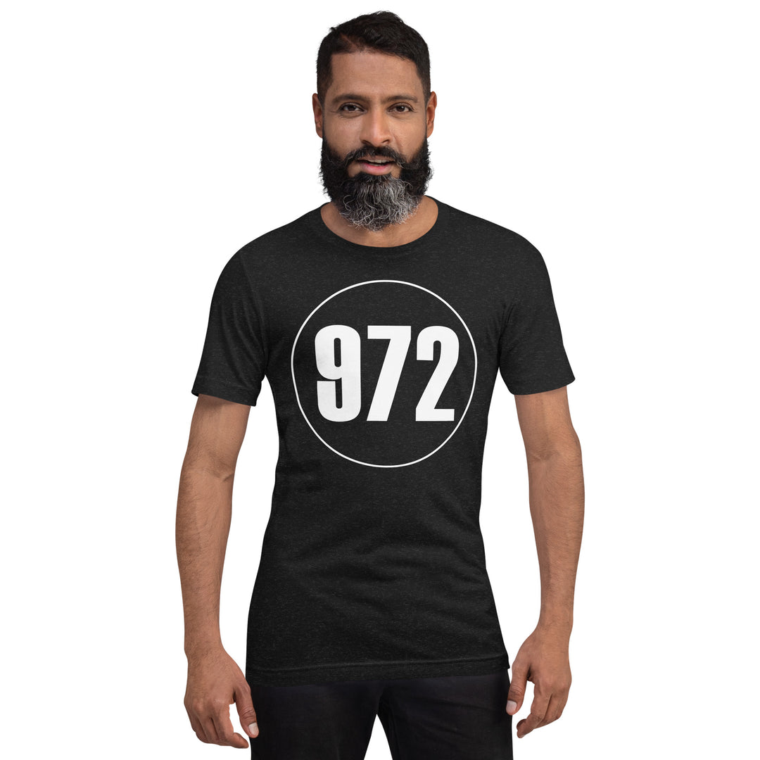 Unisex t-shirt: White on Black 972