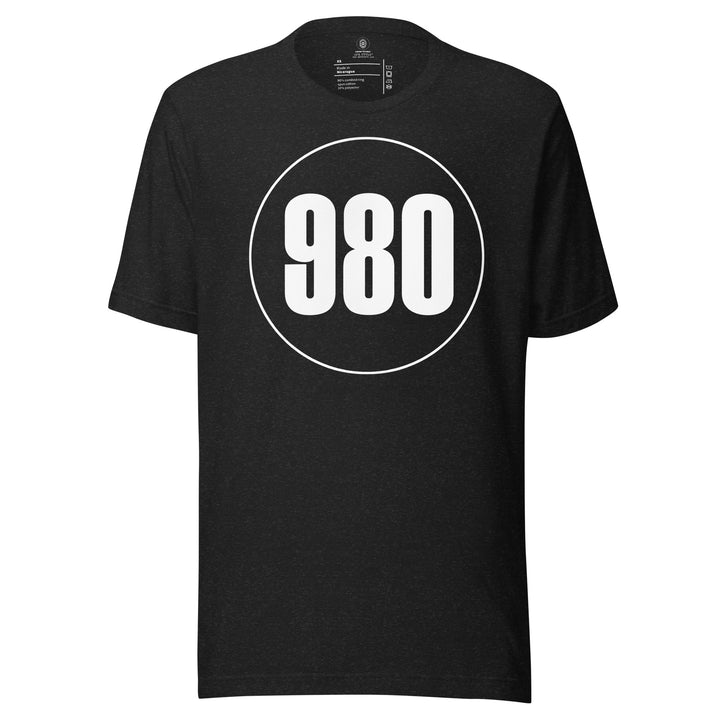 Unisex t-shirt: White on Black 980