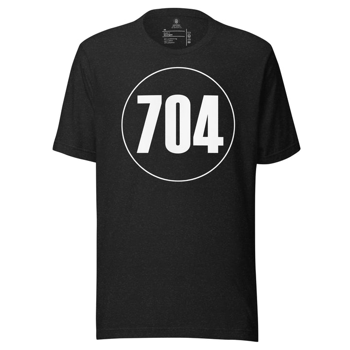 Unisex t-shirt: White on Black 704