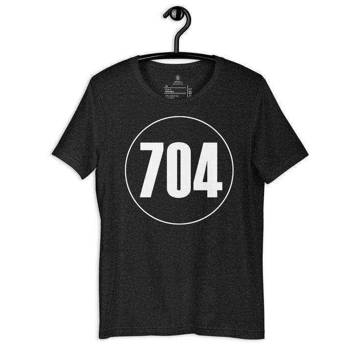 Unisex t-shirt: White on Black 704