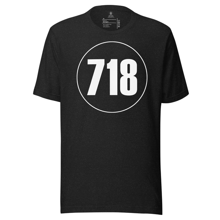 Unisex t-shirt: White on Black 718