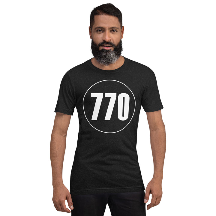 Unisex t-shirt: White on Black 770