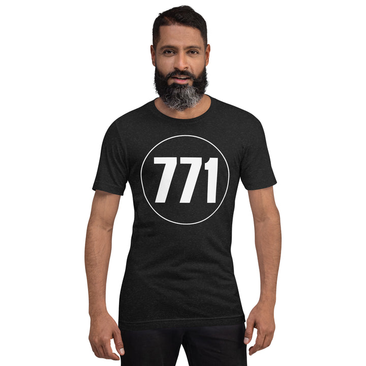 Unisex t-shirt: White on Black 771