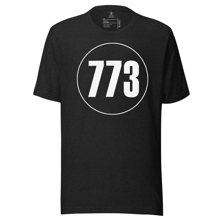 Unisex t-shirt: White on Black 773