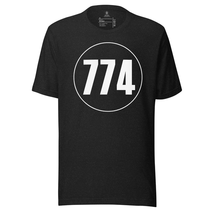 Unisex t-shirt: White on Black 774