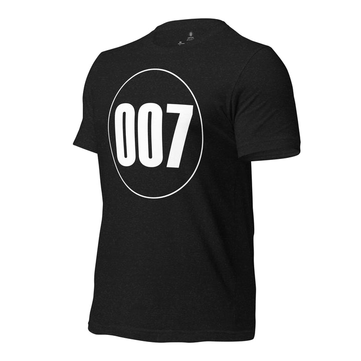 Unisex t-shirt: White on Black 007