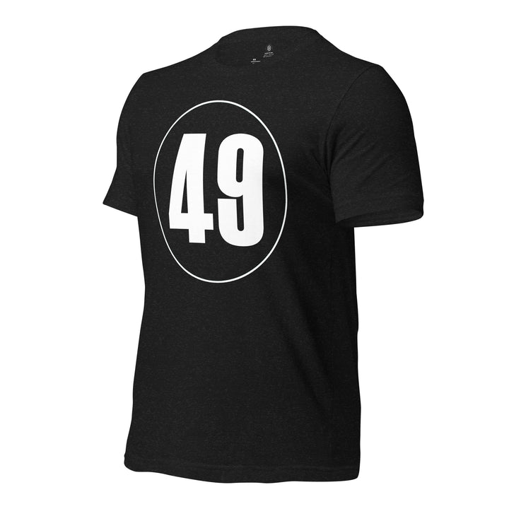 Unisex t-shirt: White on Black 49