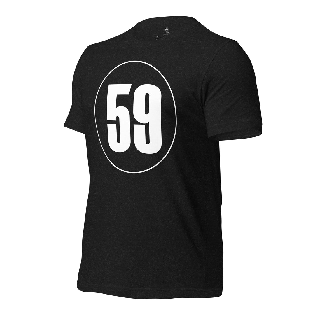 Unisex t-shirt: White on Black 59