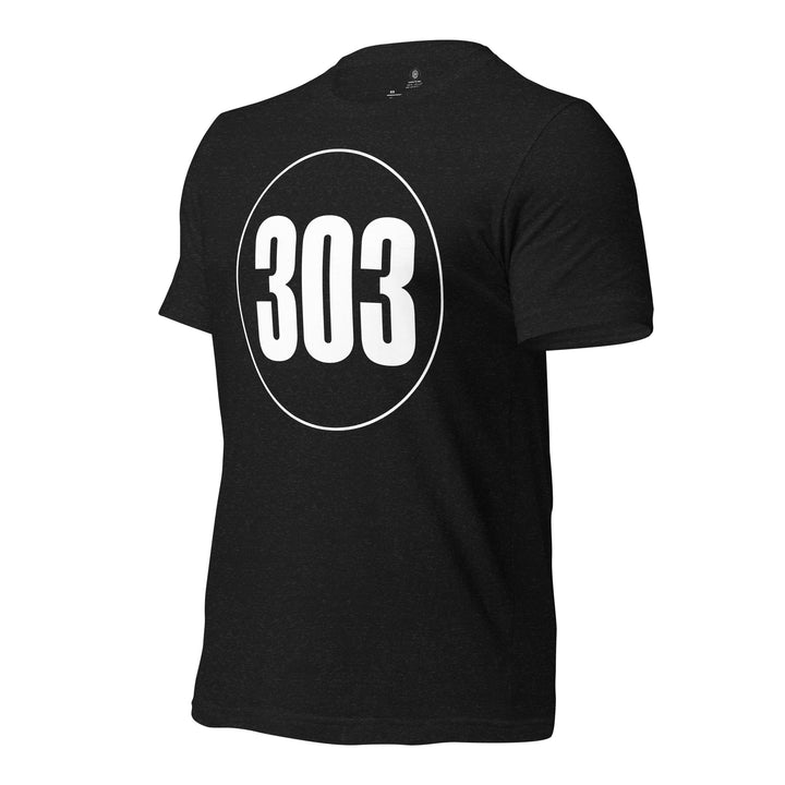 Unisex t-shirt: White on Black 303