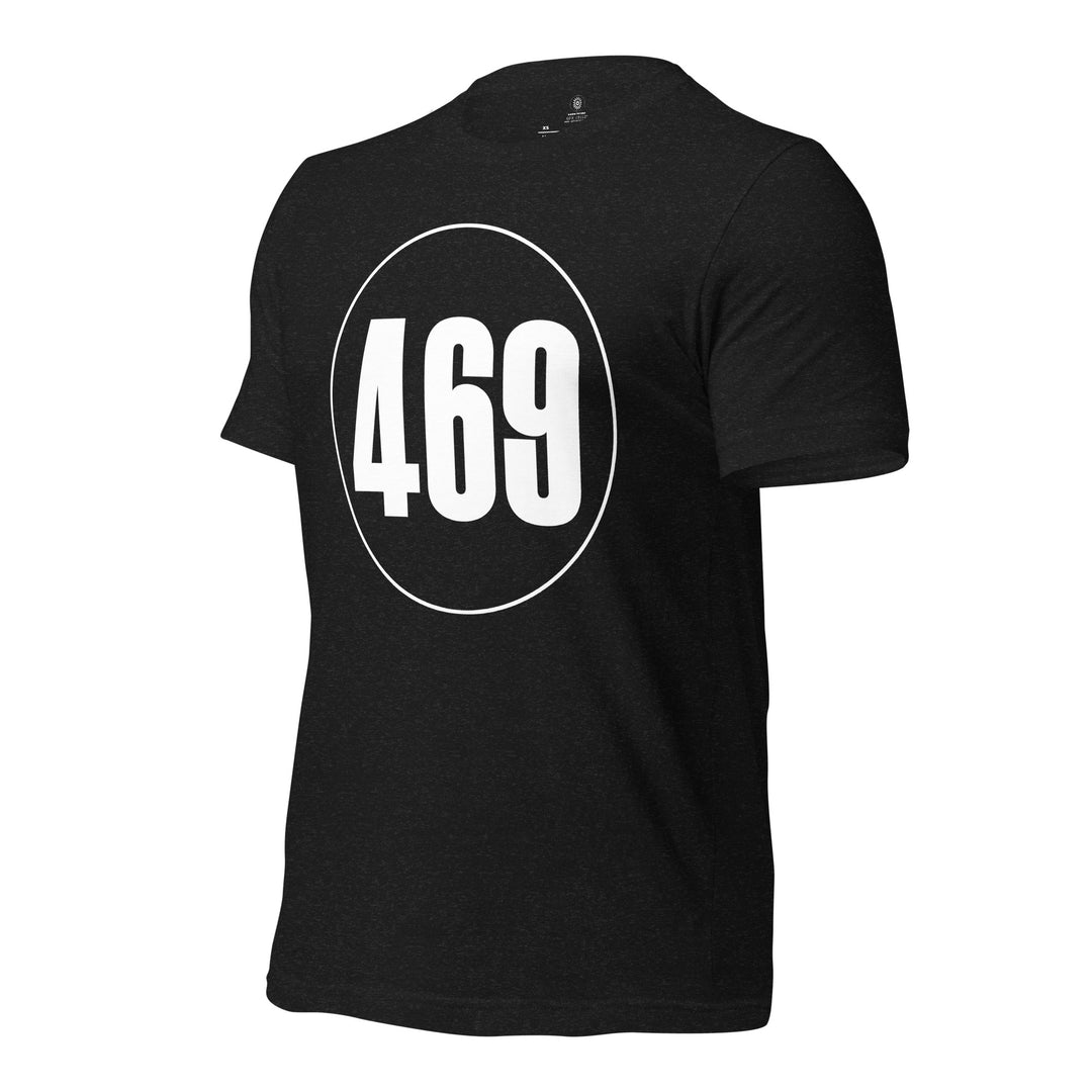 Unisex t-shirt: White on Black 469