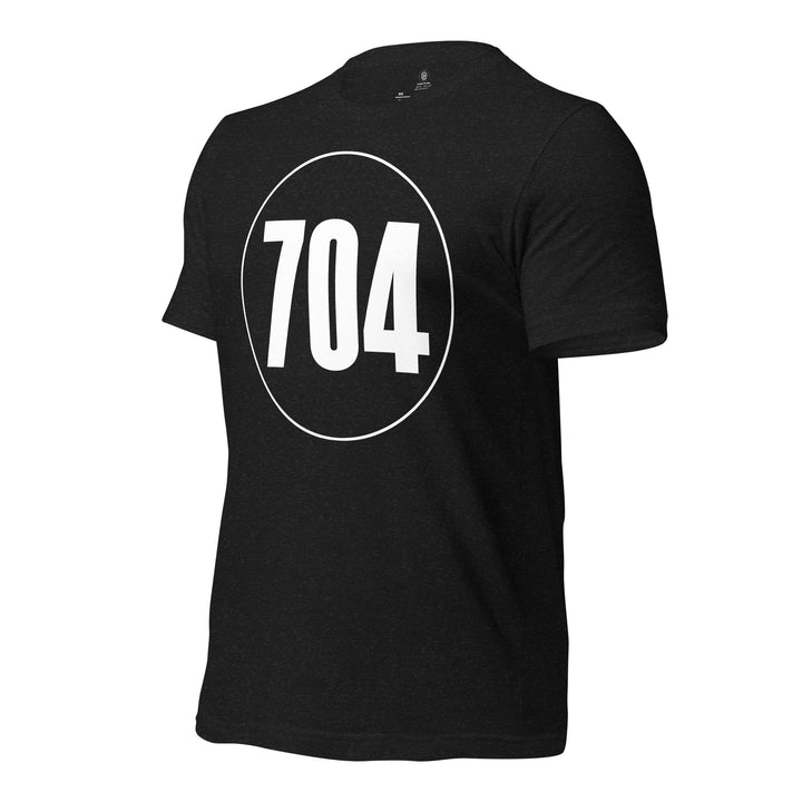 Unisex t-shirt: White on Black 704