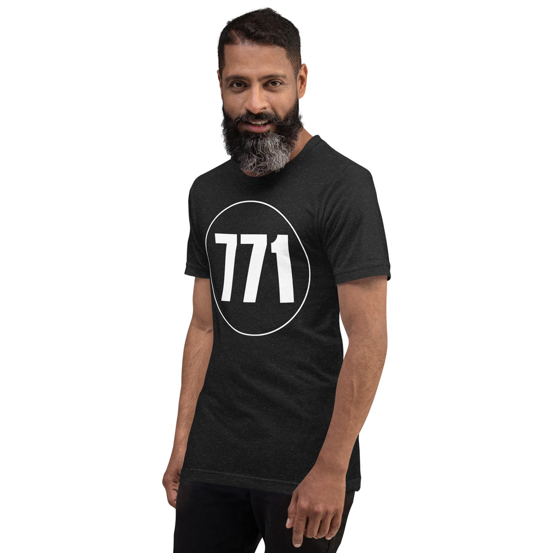 Unisex t-shirt: White on Black 771