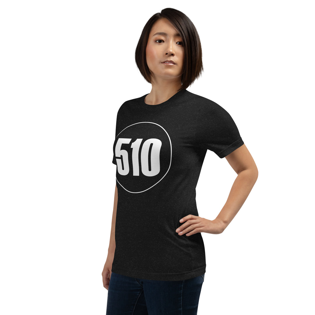 Unisex t-shirt: White on Black 510