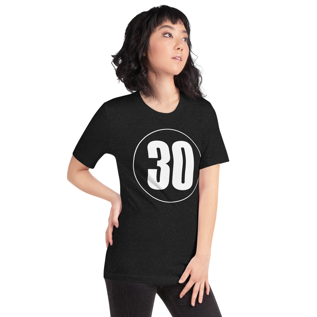 Unisex t-shirt: White on Black 30