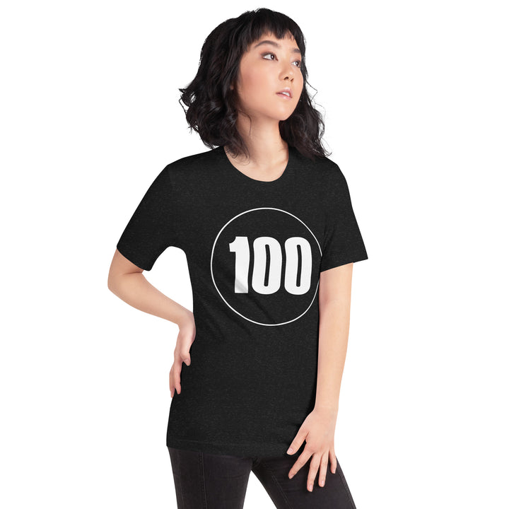 Unisex t-shirt: White on Black 100