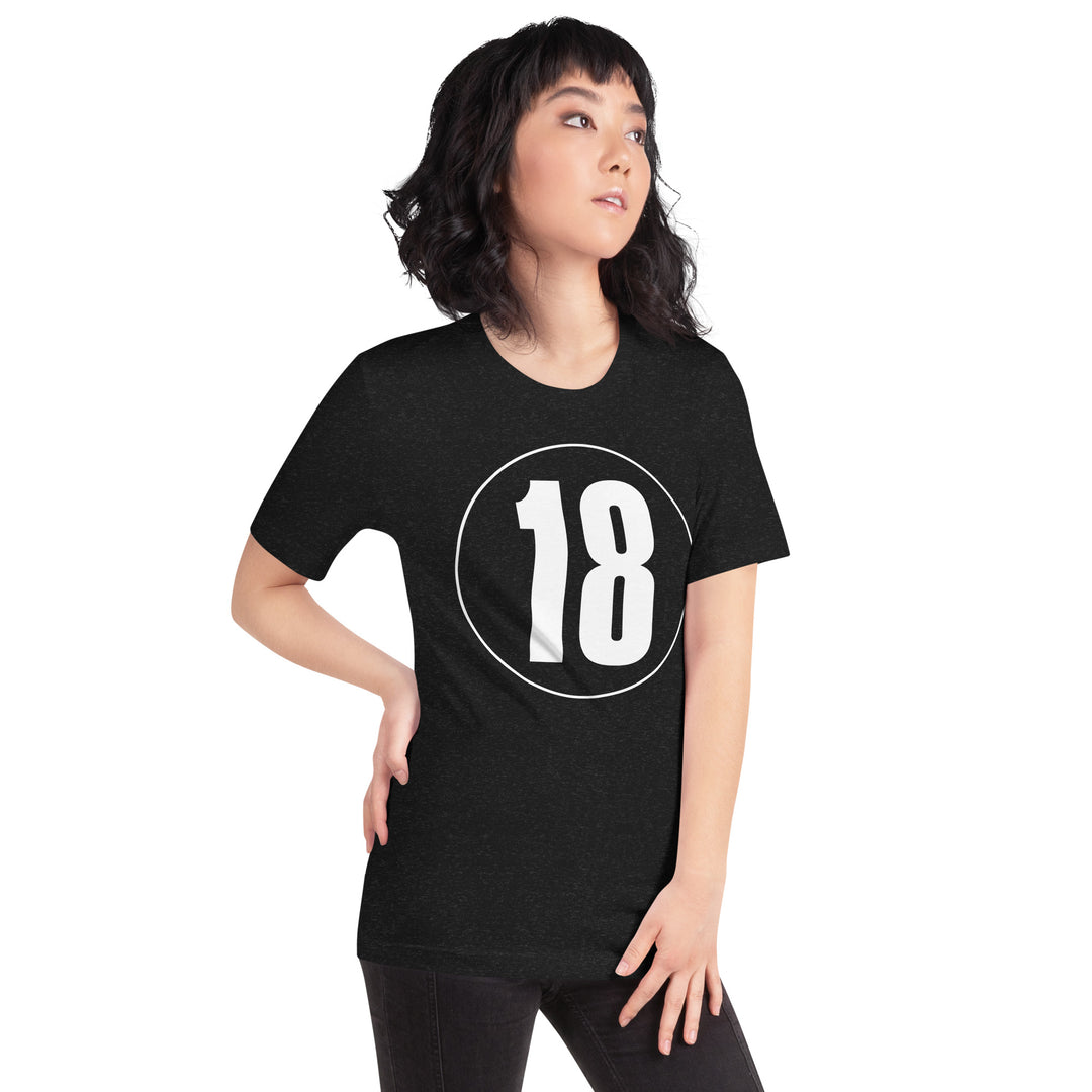 Unisex t-shirt: White on Black 18