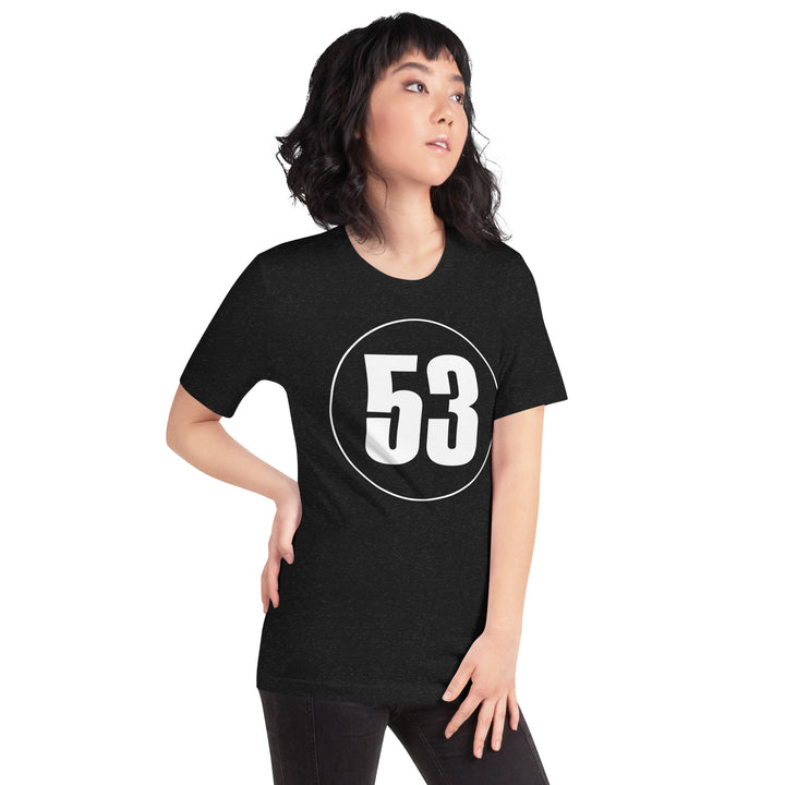 Unisex t-shirt: White on Black 53