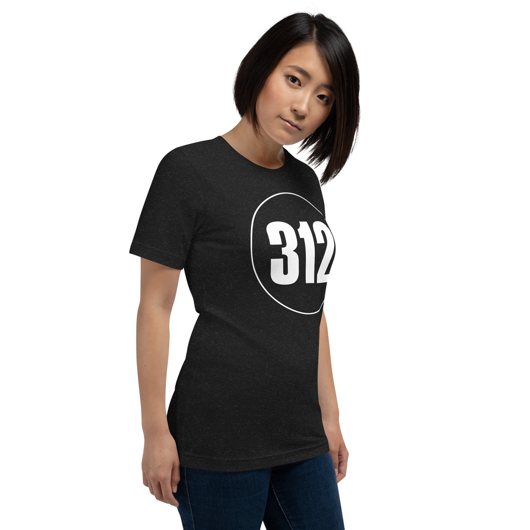 Unisex t-shirt: White on Black 312