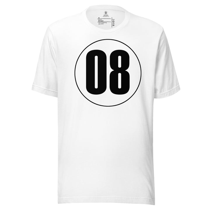 Unisex t-shirt: Black on White 08