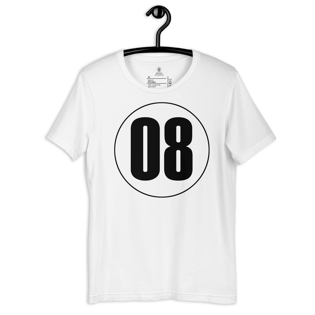 Unisex t-shirt: Black on White 08