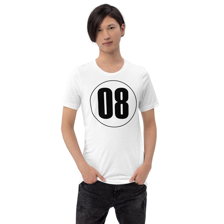 Unisex t-shirt: Black on White 08