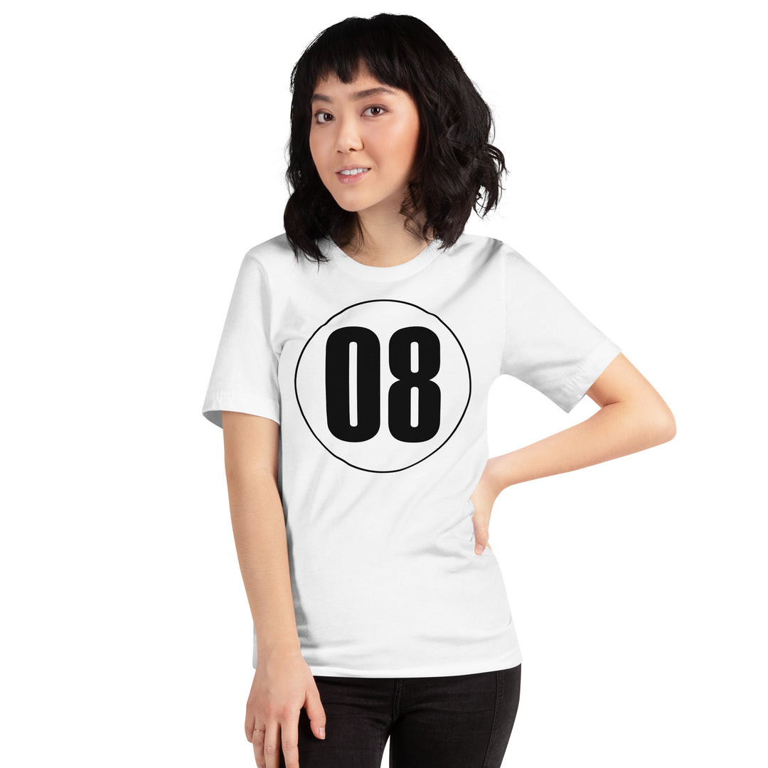 Unisex t-shirt: Black on White 08