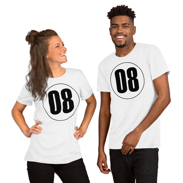 Unisex t-shirt: Black on White 08