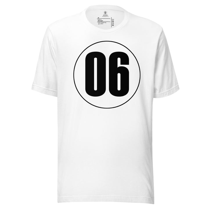 Unisex t-shirt: Black on White 06