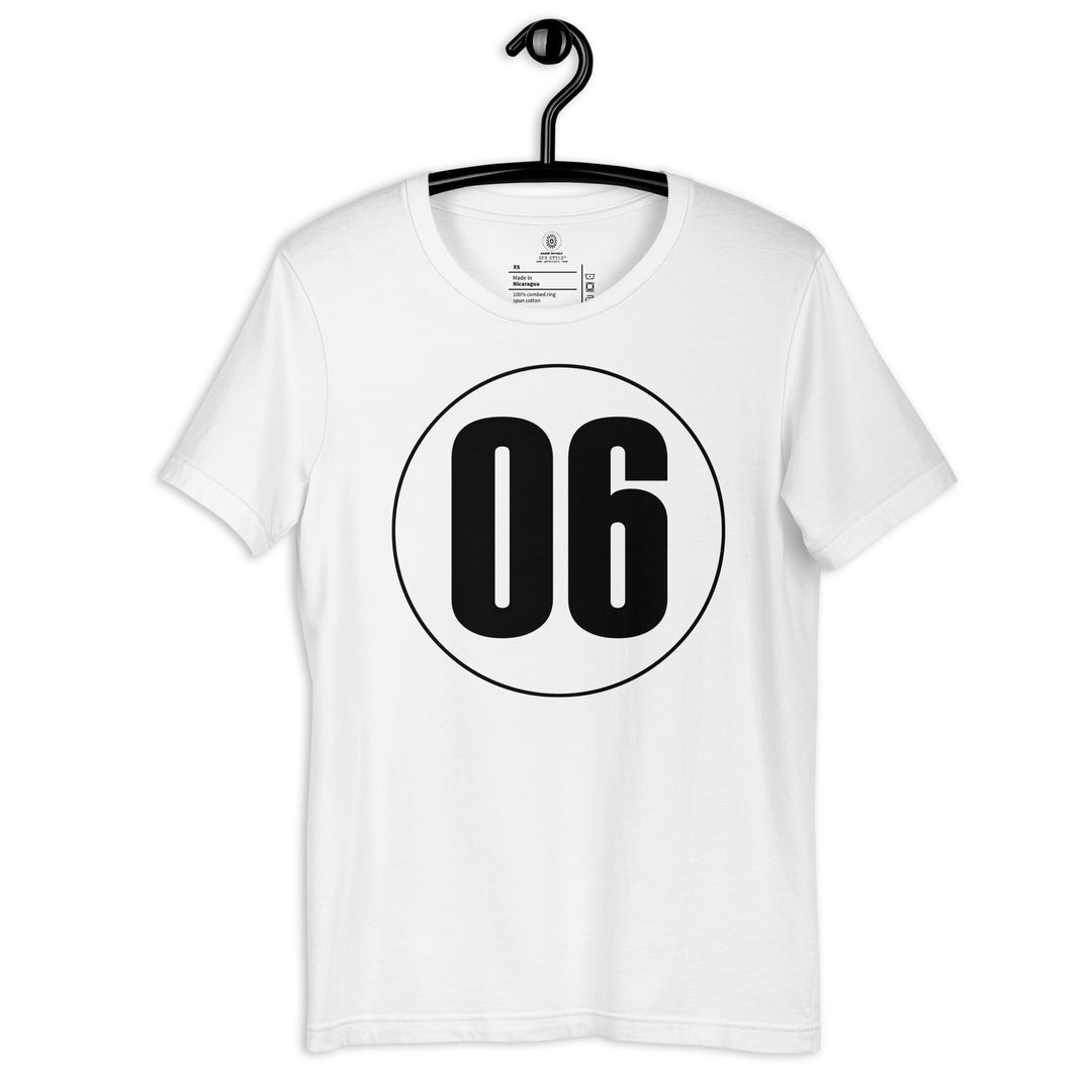 Unisex t-shirt: Black on White 06